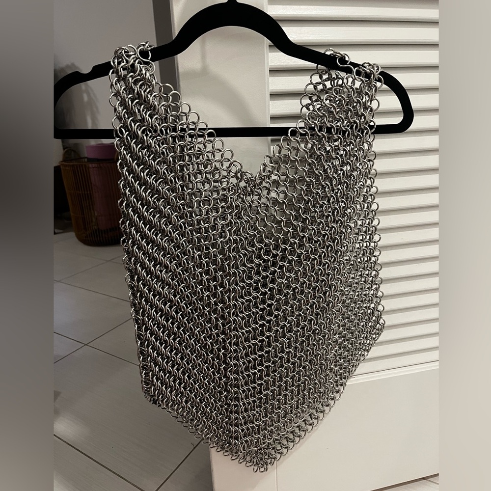 Silver Chainmail Skirt Belt - Fully Adjustable Knight / Viking Armor - Picture 6 of 8